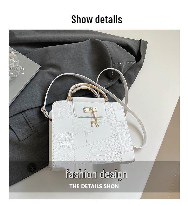 2025 A/W Women's Solid Color Korean-Style Handbag: Simple Crossbody & Single Shoulder Bag for Commuting