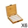 Portable Paint Palette Watercolor Mixing Box Wooden with Metal Latch for Secure
