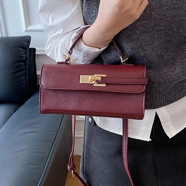 Lock Small Square Bag Women's Shoulder Handbag