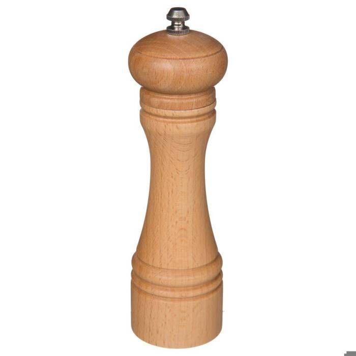 Moulin à poivre/sel - 5five - Manuel - Bois naturel - Acier inoxydable - 20,5 cm