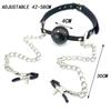 Adult Sex Products  Women's Mouth Stoppers with Chains Breast Clip Props Couples Flirting and Fun Sex Toys SM Sex Tool for Woman