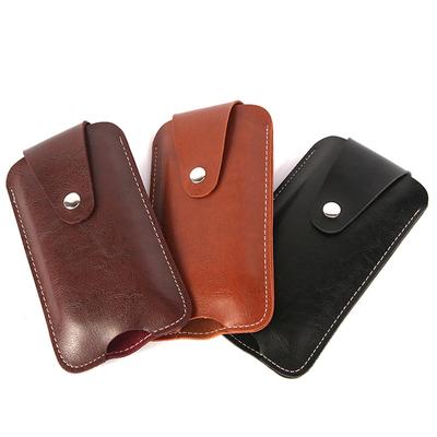 Herren Leder Handyholster Universal Outdoor Sport Gürtelclip Hüfttasche