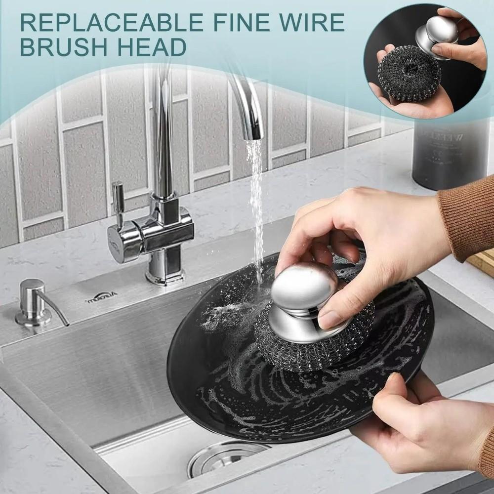 Durable Dishwashing Wire Ball Stainless Steel Kitchen Cleaning Tool Metal Scrubber  Dishes Cleaning
