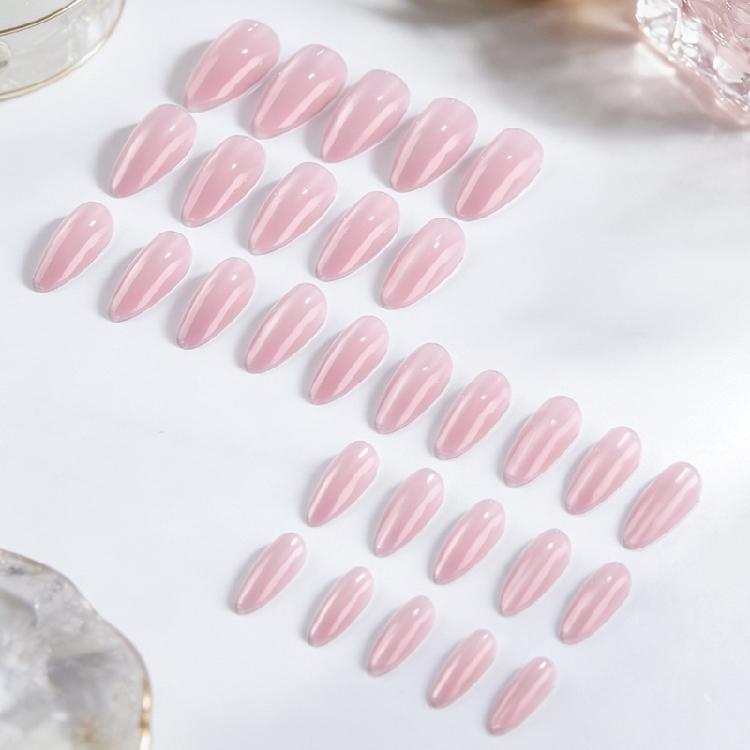 30 Pieces Reusable Faux Nail Pink Cats Eye Effect Almond Shape Press On Nail For Various Occasions