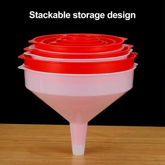 Plastic Funnel Set Food-Grade Large Mouth Liquid Transfer Funnels Oil Wine Pouring Funnels Kitchen