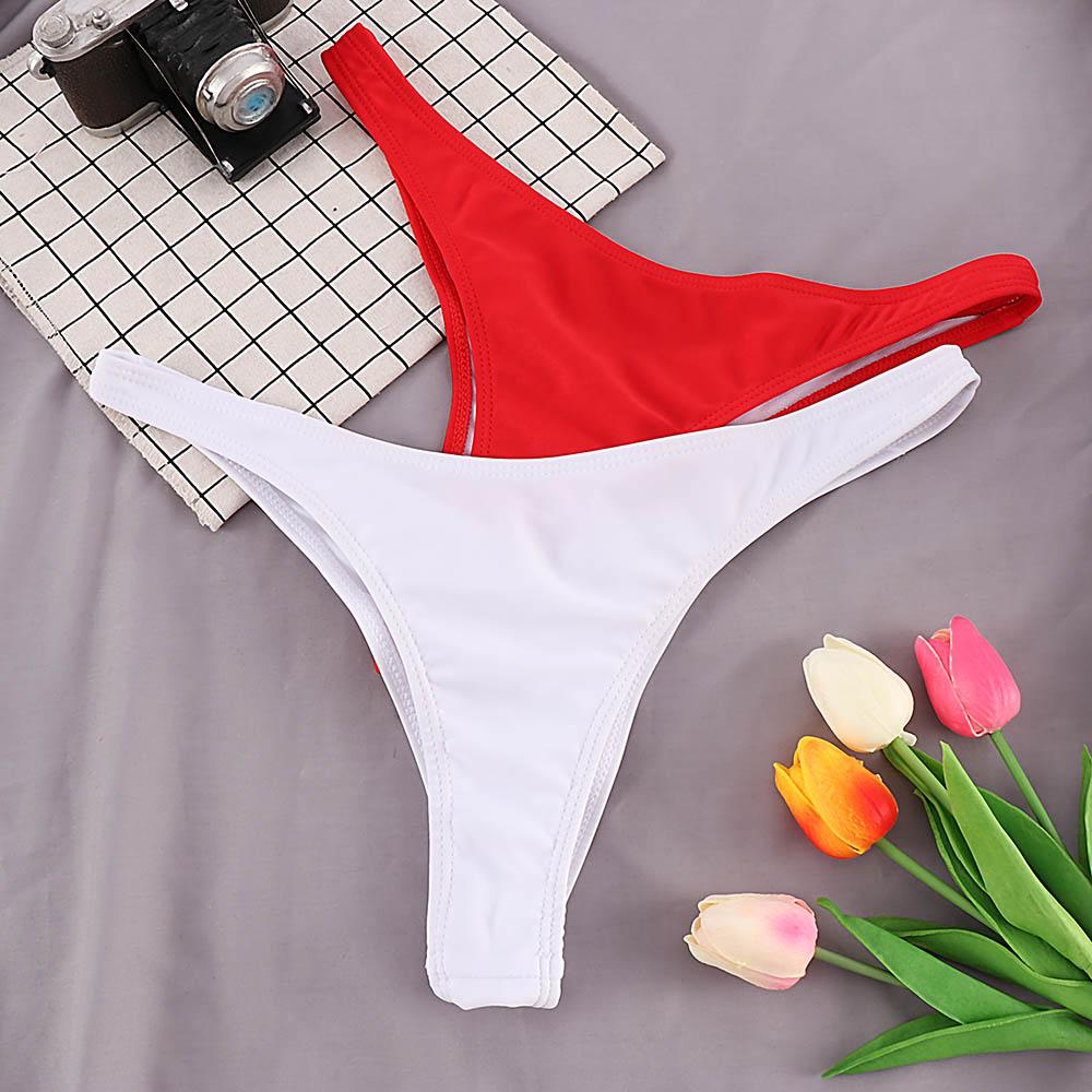 Women Classic Shorts Thong Side Bottoms Bikini Briefs Swimsuit Swimwear