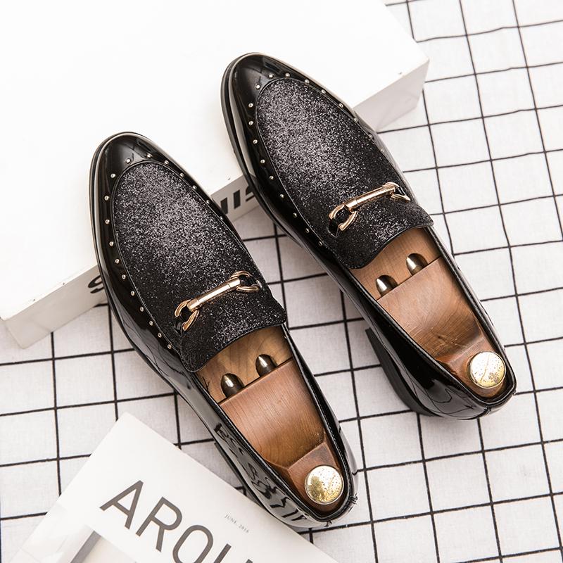 Men's Party Flats Black Gold Business British Casual Shoes Leather Handmade Men  Loafers Blue Moccasin Dress Shoes Wedding Shoes  buy at low prices in the  Joom online store