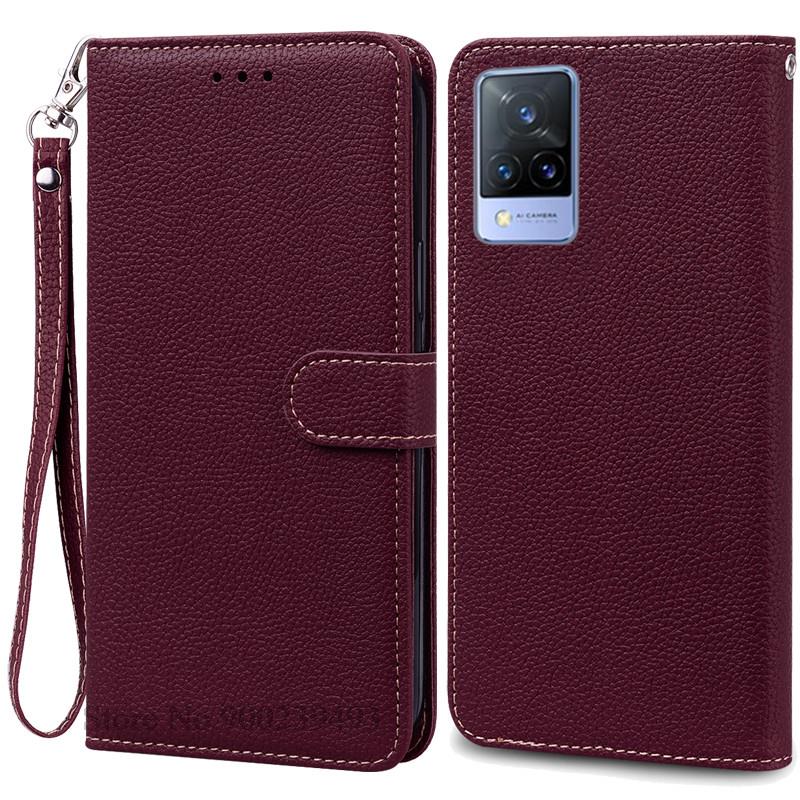 Pro Vivo V21 Pouzdro Silikonové Peněženkové Vyklápěcí Pouzdro na Telefon pro Vivo V2050 V2066 V2108 VivoV21 Kožené Pouzdro Coque pro Vivo V21 5G Fundas