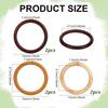 Handcraft Wooden Handbag Handles Round DIY Purse Handles Replacement Purse Strap