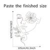 Minimalist Hand-Drawn Line Art Woman Wall Sticker Self-Adhesive Removable for Bedroom Living Room Background Wall Decoration
