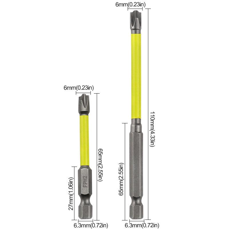 Electrician's 11-Word Screwdriver Bit for Air Conditioner Panels - 65/110mm