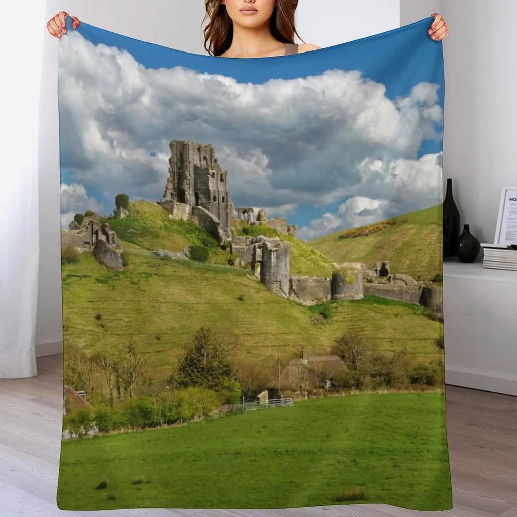 Corfe Castle Throw Blanket Thin Soft Blanket For Summer Night Sleeping
