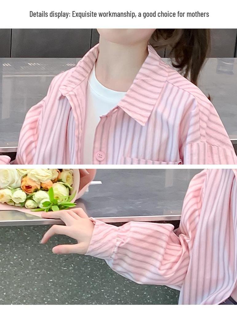 Girls' Autumn Pure Cotton Long-Sleeved Shirt Jacket 2025 Fashion