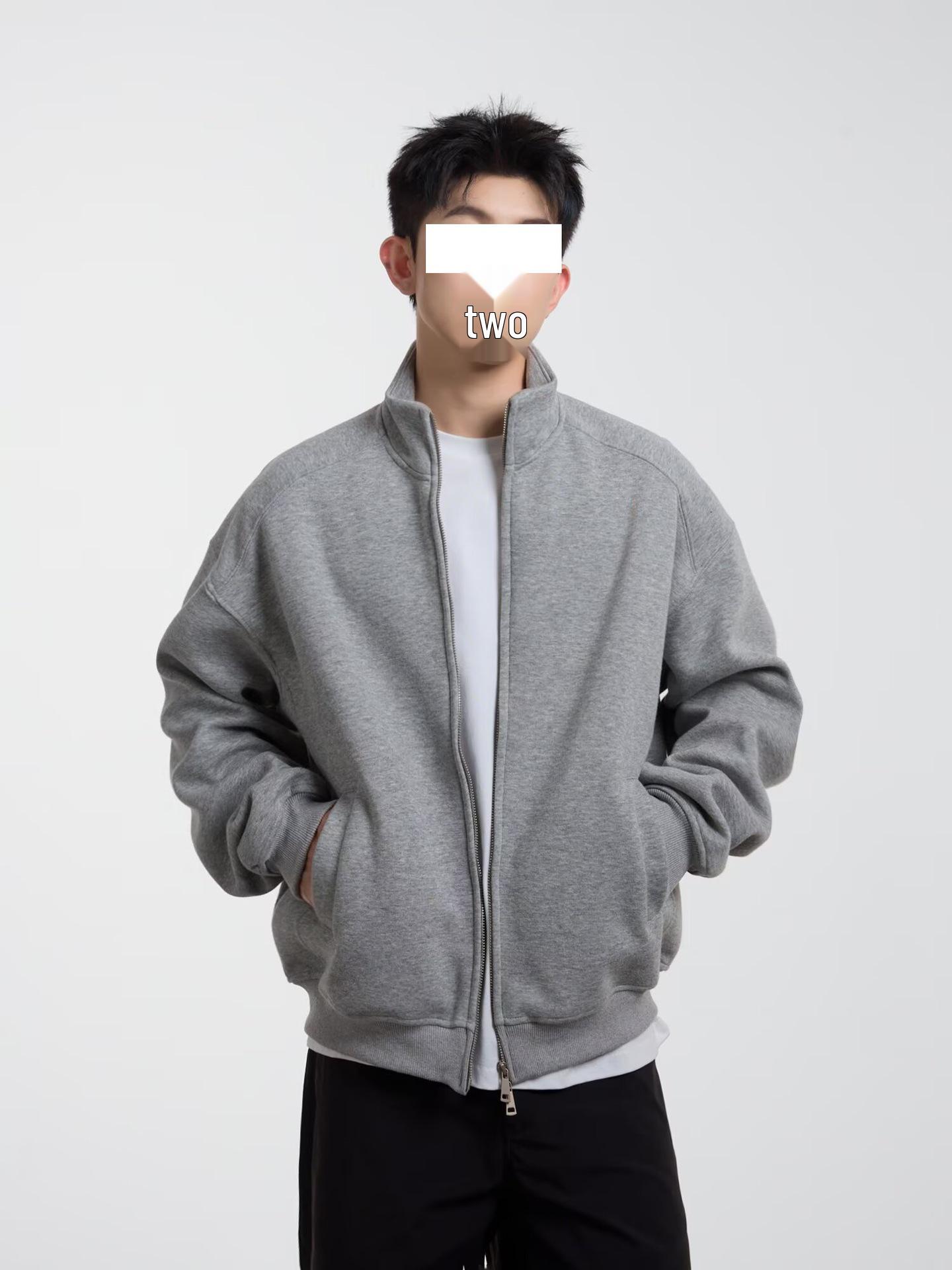 Men s Trendy Loose Stand Collar Zipper Cardigan - Autumn/Winter Fashion Hoodie XL