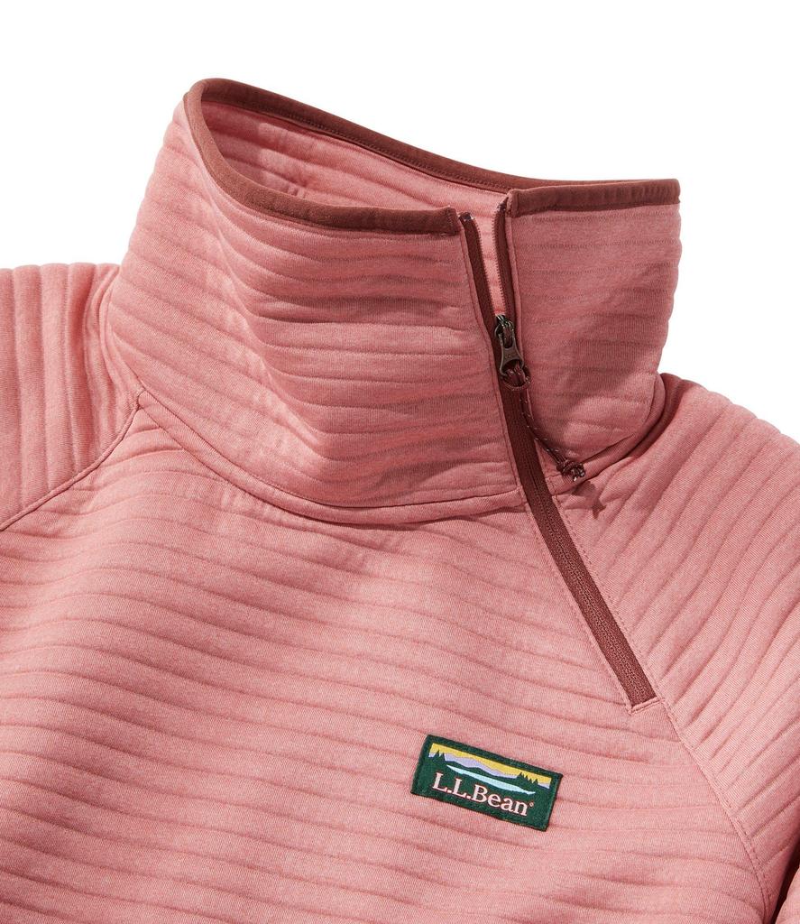 LL Bean Airlite Knit Asymmetric US Size Emerald Spruce Heather 1000117979 Women's Quarter-Zip Tunic, Fit, Regular, Small, Green,