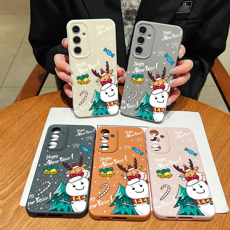 Happy New Year Phone Case For Samsung Galaxy A56 A16 A17 A36 A26 A55 A15 A25 A54 5G S25 S24 S22 Ultra S24 S23 FE Soft TPU Cover