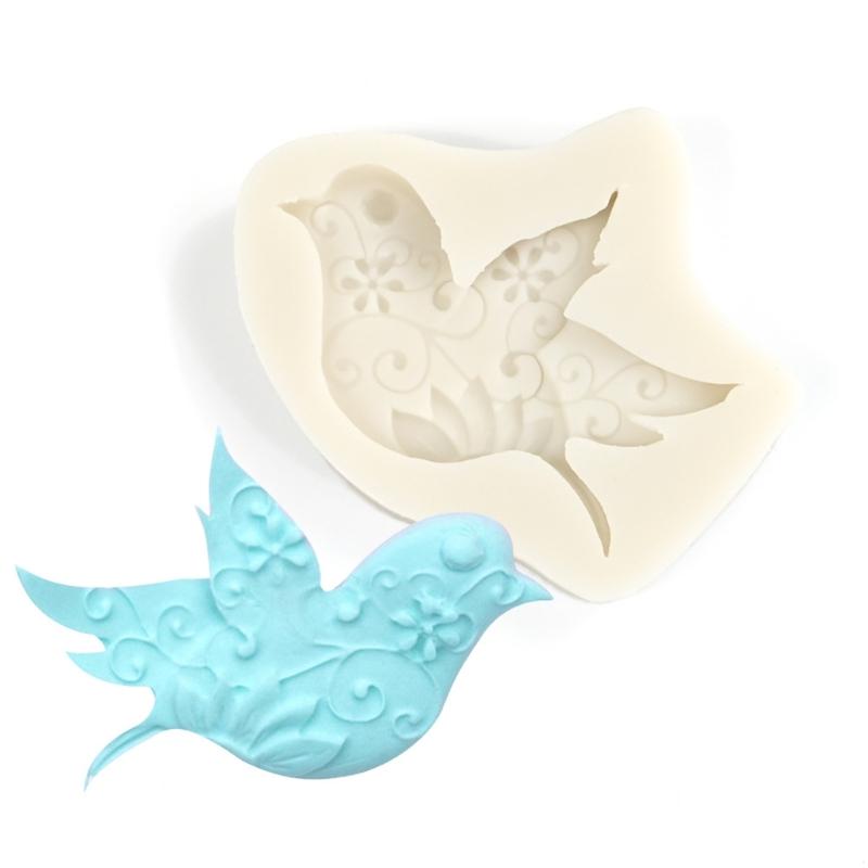 Fondant Cake Decorating Molds Silicone Molds Bird Pattern Chocolate Molds Holiday Dessert Cake Baking Tool Nonstick
