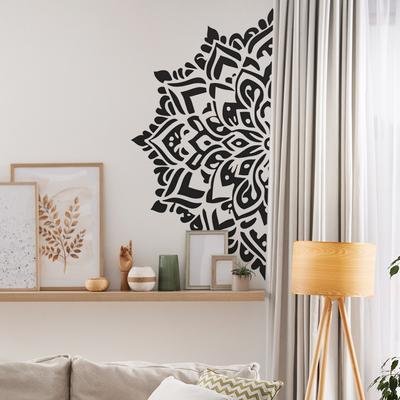 Minimalistische Mandala Muursticker Zelfklevend Verwijderbaar voor Slaapkamer Woonkamer Entree Achtergrond Huisdecoratie