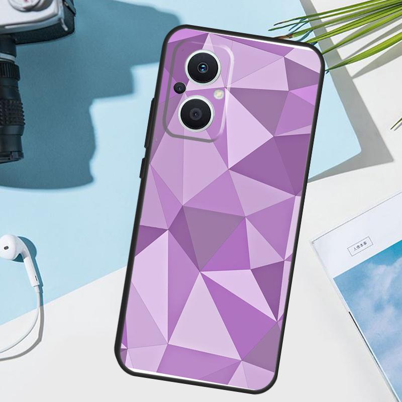 Geometric Abstract Crystal Cover For OPPO Reno 14 Pro 10 11 12 13 14F 13F 12F 11F 7 8 Lite OPPO Find X9 X6 X5 X8 Pro Case