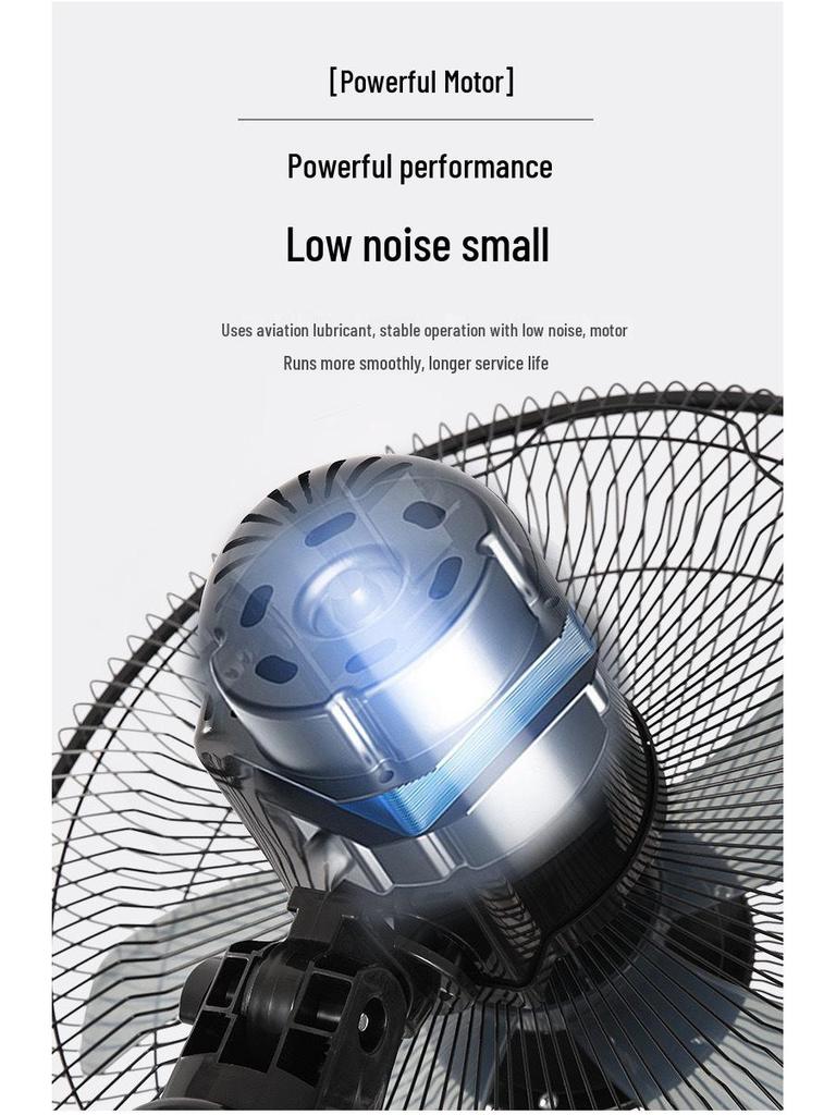 16-Inch Rechargeable Solar Floor Fan with Light for Outdoor Camping