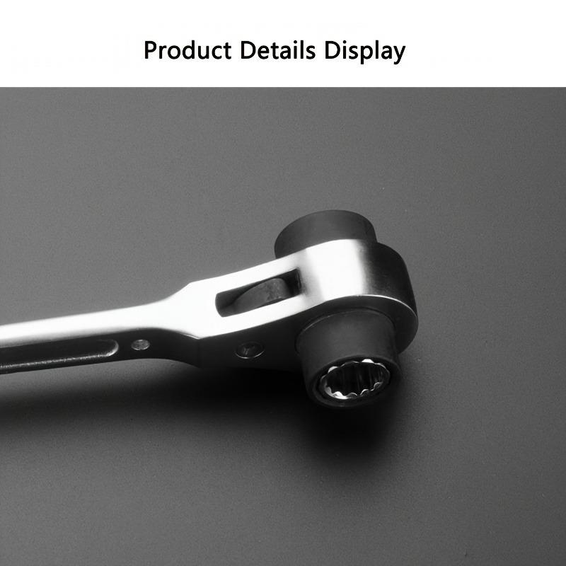 1pc 8 in 1 Dog Bone Ratchet Wrench Set, Double-Sided Automatic, Adjustable Steel, Multifunctional, Very Useful, for Easy Work