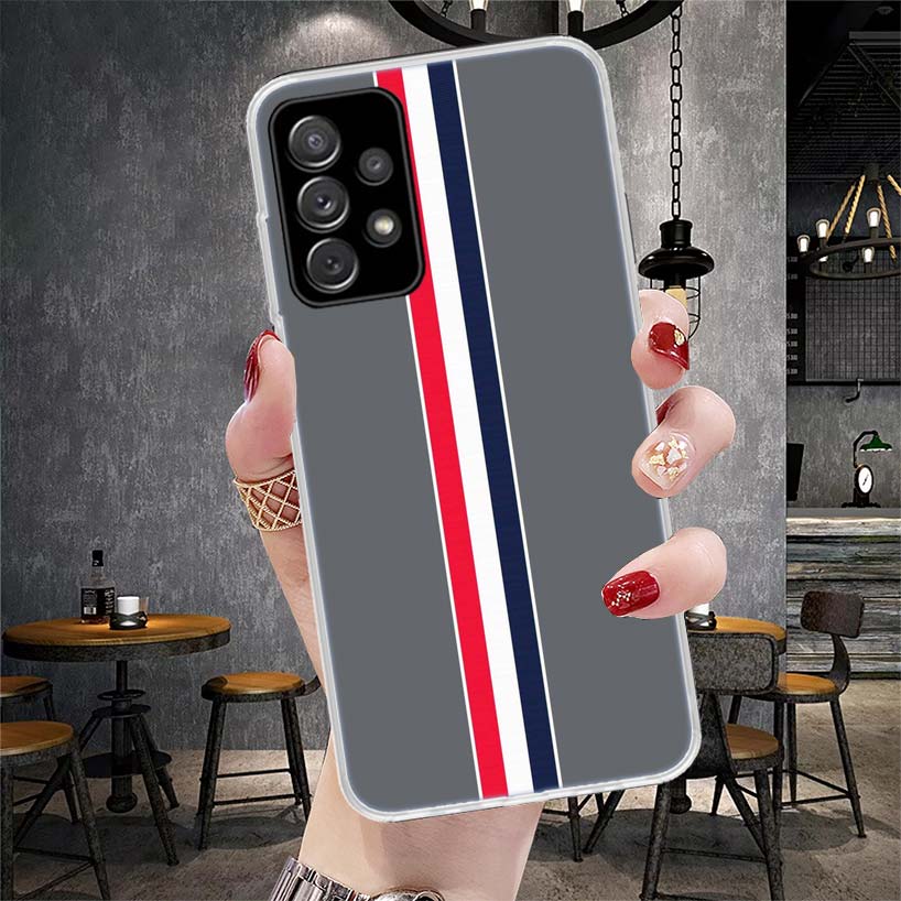Luxury Sports Line Cool Stripes Soft Phone Case For Samsung Galaxy S22 S23 S24 S25 Edge S26 Ultra S20 FE S21 Plus + Fundas Coque Samsung S26