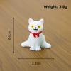 Cute Micro Cat Landscape Resin Ornament With Bow Tie Design For Home Decoration