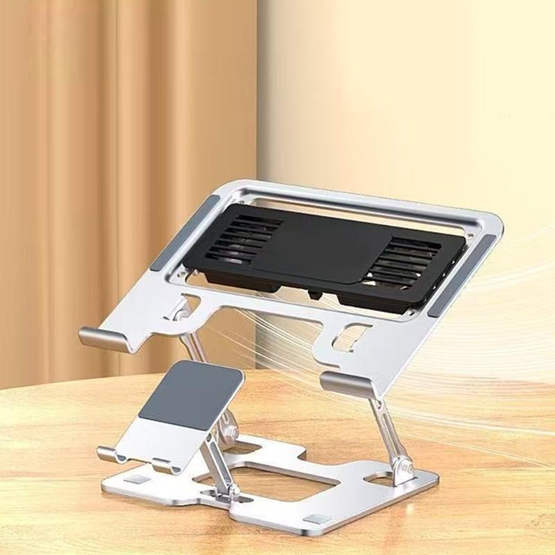 Adjustable Laptop Phone Cooling Stand 2 in 1 Foldable Laptop Tablets Holder For Laptop Ergonomic Adjustable Laptop Stand