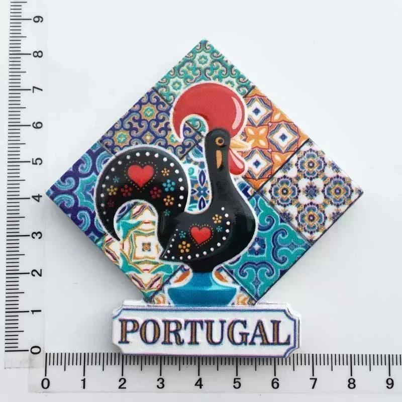 Portugal Fridge Magnets Tourist Souvenir Portuguese Cock Lisboa Tram Guitar Magnetic Refrigerator Sticker Collection Travel Gift