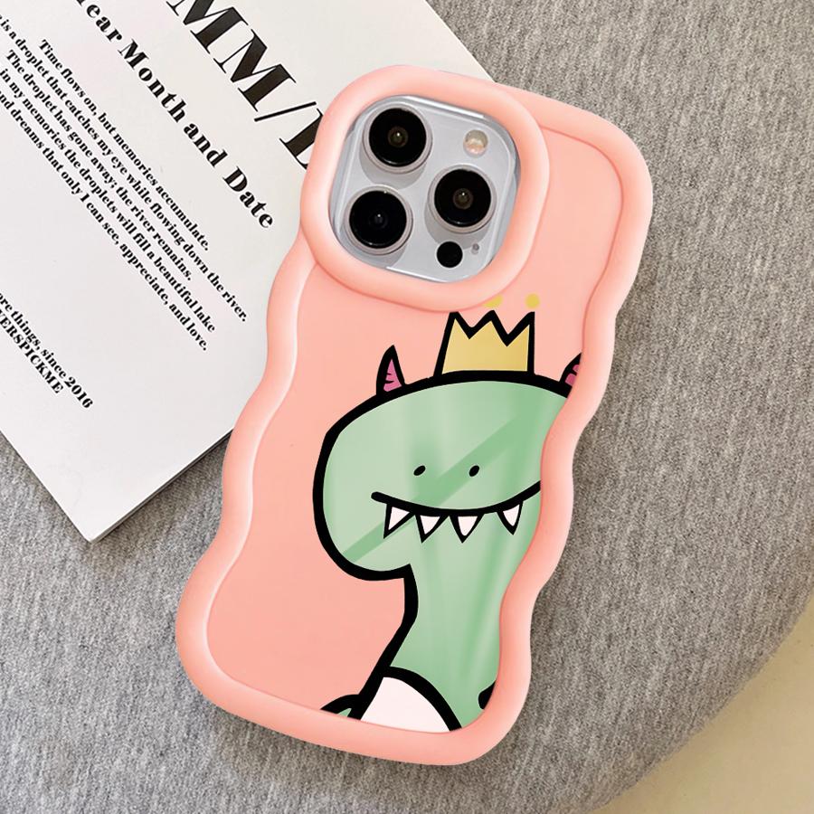 Cartoon Dinosaur Goose Soft Phone Cover Case for iPhone 13 17 Air 14 12 8 XR 15 Plus 11 16 Pro Max