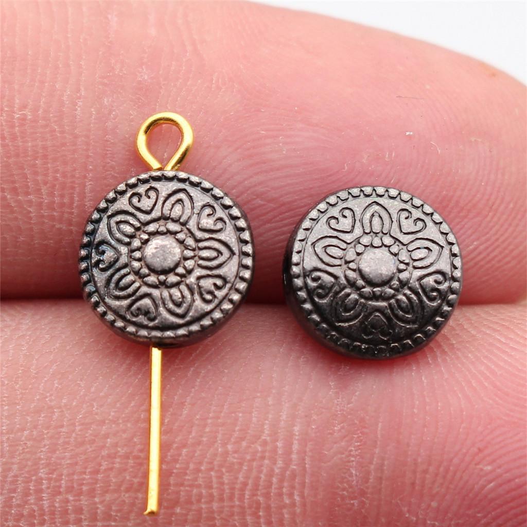 Geometric Small-Hole Spacer Beads Mini Antique Bronze Zinc Alloy Jewelry Making Fix Bead Position Style Bead Spacers