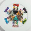 New Cute Girl Figure Acrylic Brooches for Women Spliced Handmade Glasses Lady Badge Lapel Pins Jewelry Clothing Accessories Gift