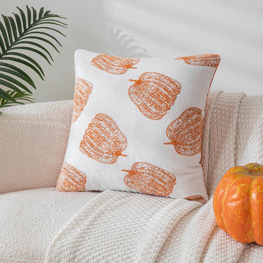 

Simple Chenille Pumpkin Pillow Case Home Sofa Bedroom Bedside Cushion Cover Bedside Floor To Floor To Window Cushion Backrest Quality 30 * 50cm without core