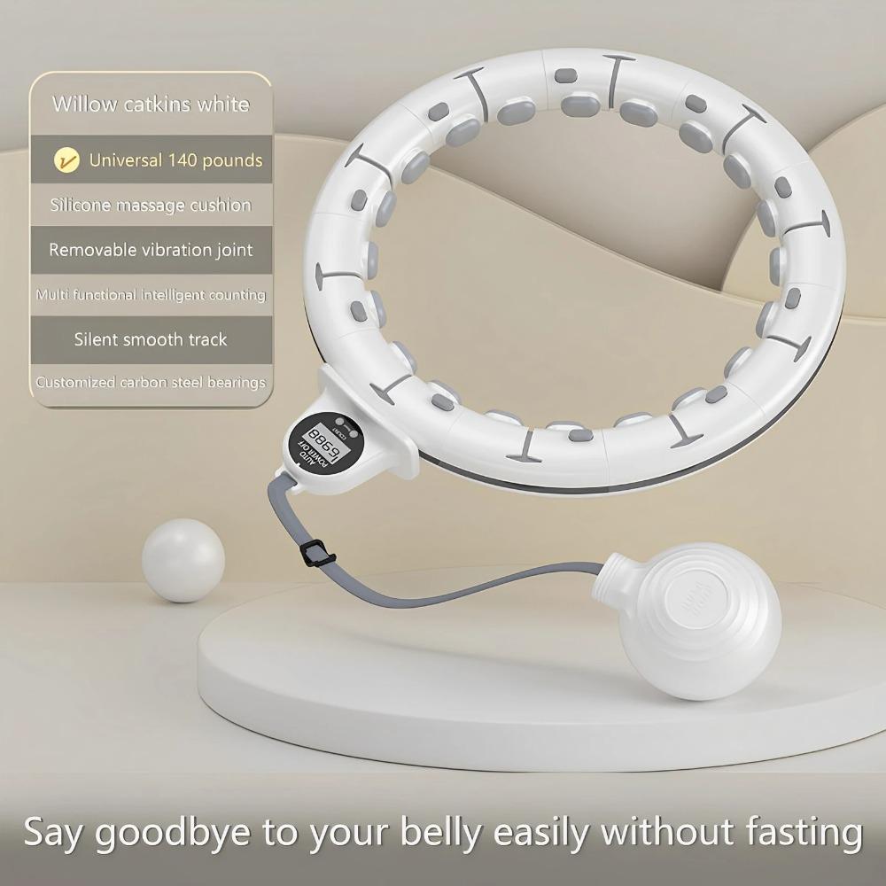 BEPAN Smart Weighted Fitness Hu La Hoop Fitness Massage Exercise Circle with Ball and Counter for Adults Weight Loss