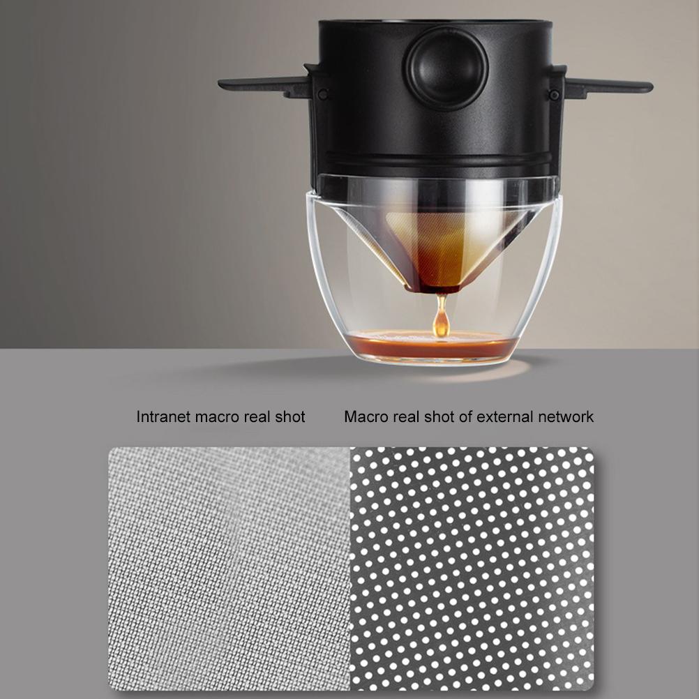 Double Layer Stainless Steel Coffee Filter Pour Over Coffee Dripper Filter Reusable Coffee Maker Filters