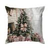 Vintage Christmas Cushion Pillowcase Printed Polyester 45X45Cm Throw Pillowcover Decorative Sofa Cushion Pillowslip Home Decor
