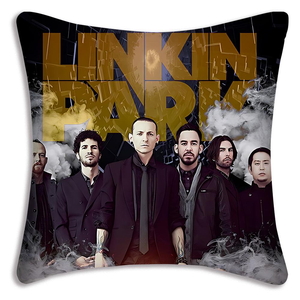 World Famous Rock Band Linkin P-Park Pillow Covers Sofa Decorative Home Double-Sided Printing Short Plush Cute Cushion Cover