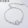 Valentine Gift Heart Shaped Zircon Bracelet Women Micro Inlaid Hollow Design Stylish Jewelry for Girlfriend Wife