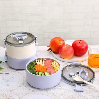 Scatola isolante Lunch Box Ufficio Lavoratore Portatile Fibra di bambù Doppio strato Scatola quadrata per la conservazione della freschezza