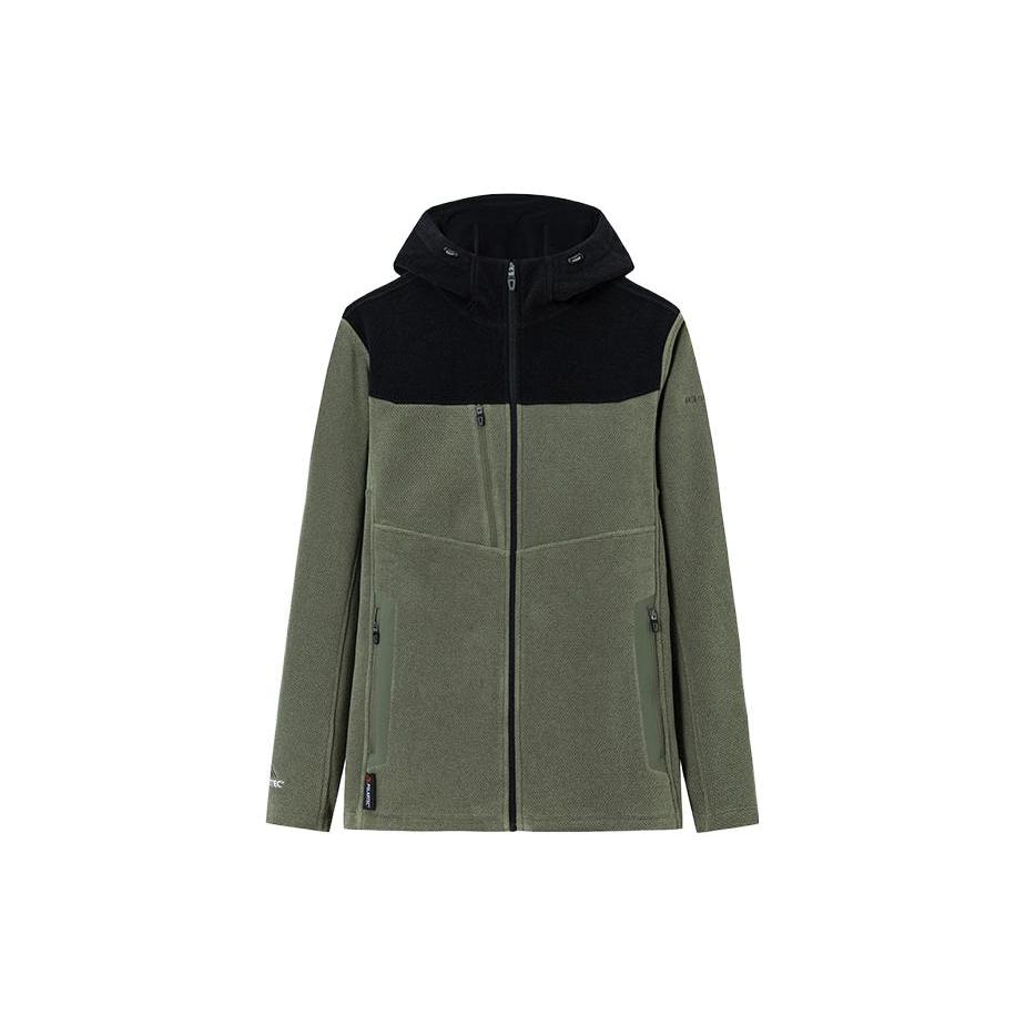 ANTA Jackets Men s Murky Olive Green/Basic Black Hooded Thickened Other 152340718-5 3XL