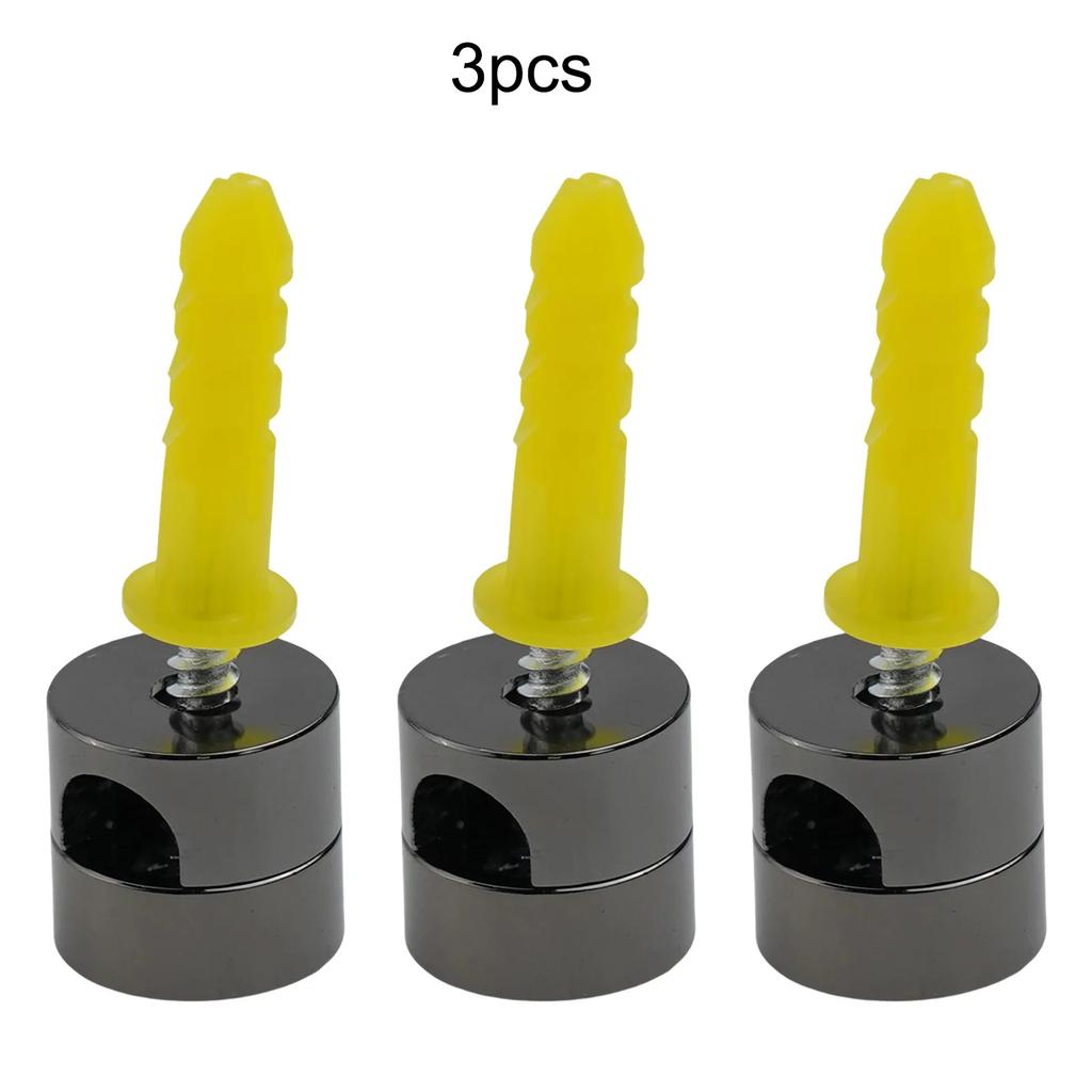3pcs Metal Cable Anchors Cord Holders for Neat Wire Management Including Power and Data Cables for Home and Office