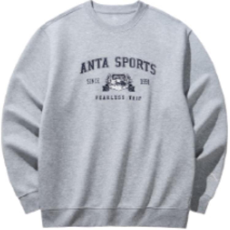 

Anta Lifestyle Series Loose Fit Retro Sweatshirt Men sweatshirt Gray 152448709-2 L