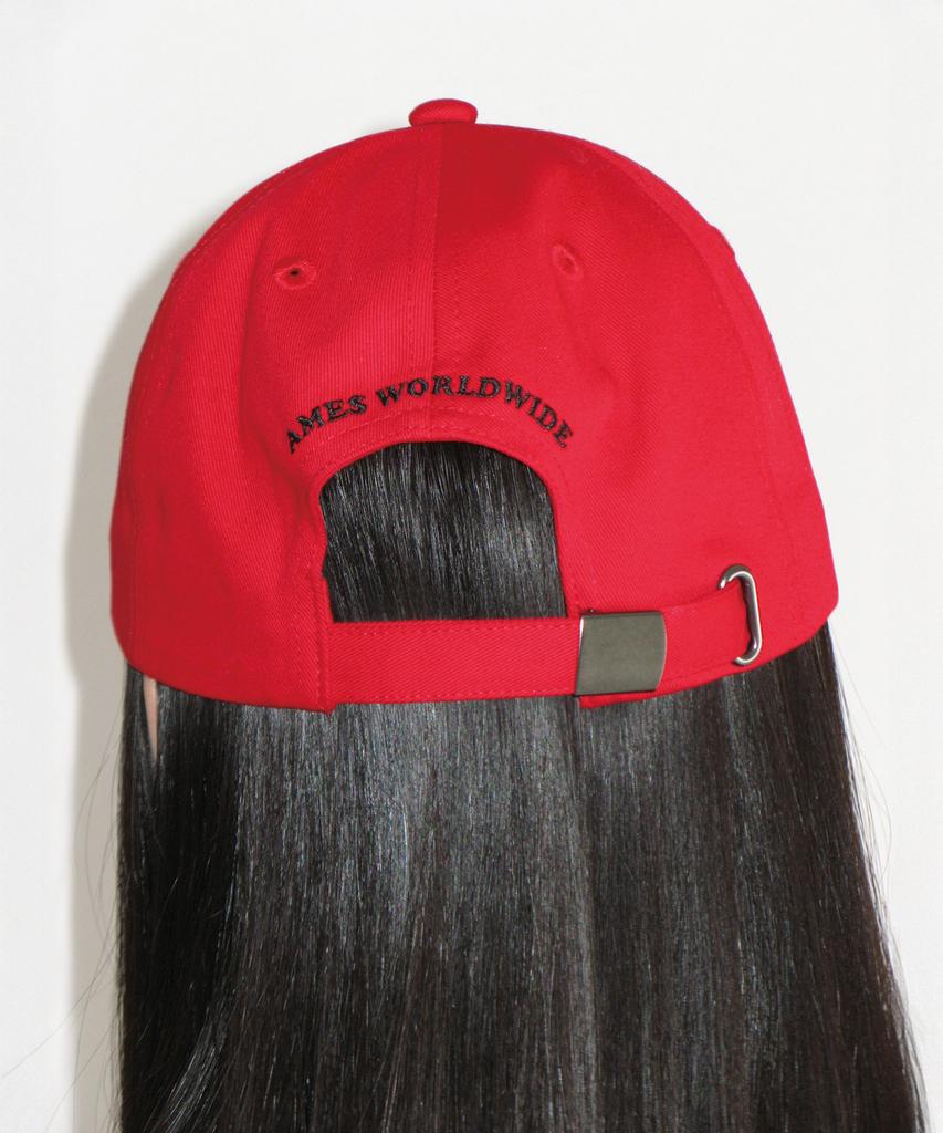 AMES-WORLDWIDE Ames Arch Ball Cap Red