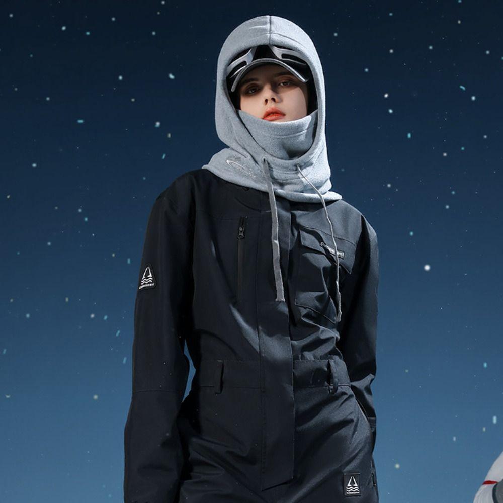 Scarf Neck Warmer Thicken Bonnet Hat Winter Fleece Cycling Cap Protecting Neck