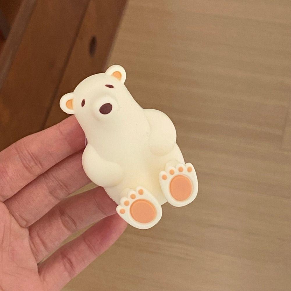 Bear Toothbrush Rack Suction Cup Polar Bear Toothbrush Holder Cute   Bathroom