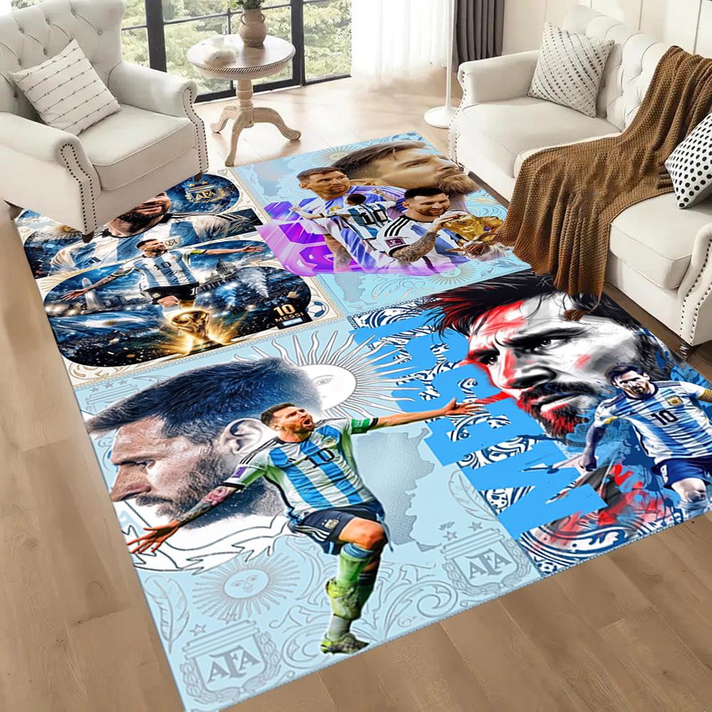 Messi 342 Area Rug Suitable for Balcony Living Rooms Entryway Playrooms Antislip Carpet Office home decor Gift for Festivals
