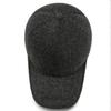 Moonlove Mens Cap Ear Flaps Baseball Hat Winter Thick Warm Windproof Cold-Resistant Plain Gentlemens Adjustable Size Autumn Cold Protection Goods Male