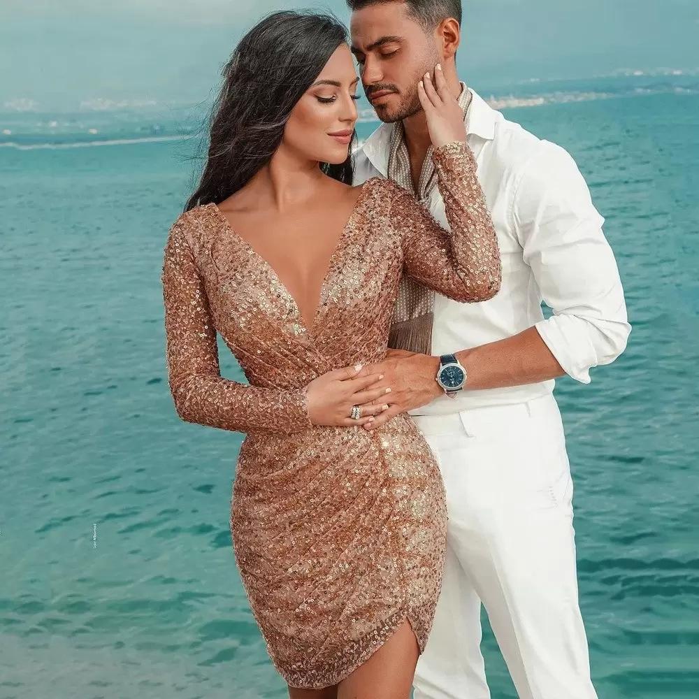 Mode Damenmode BH eng hoch tailliert Party kurzes Kleid