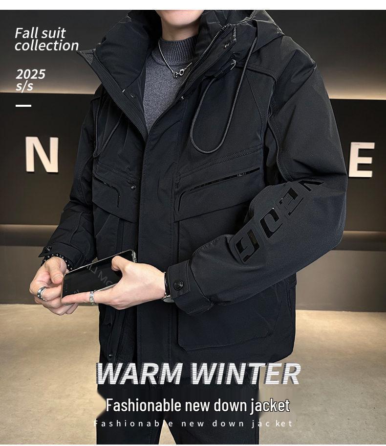 Men's High-End Hooded Winter Down Jacket 2025: Stylish, Warm, and Trendy Outerwear