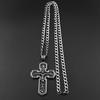 Collar Colgante Cruz Crucifijo de Jesús Ortodoxo Vintage para Mujeres Hombres Cadena de Acero Inoxidable 316L Joyería Amuleto Regalo